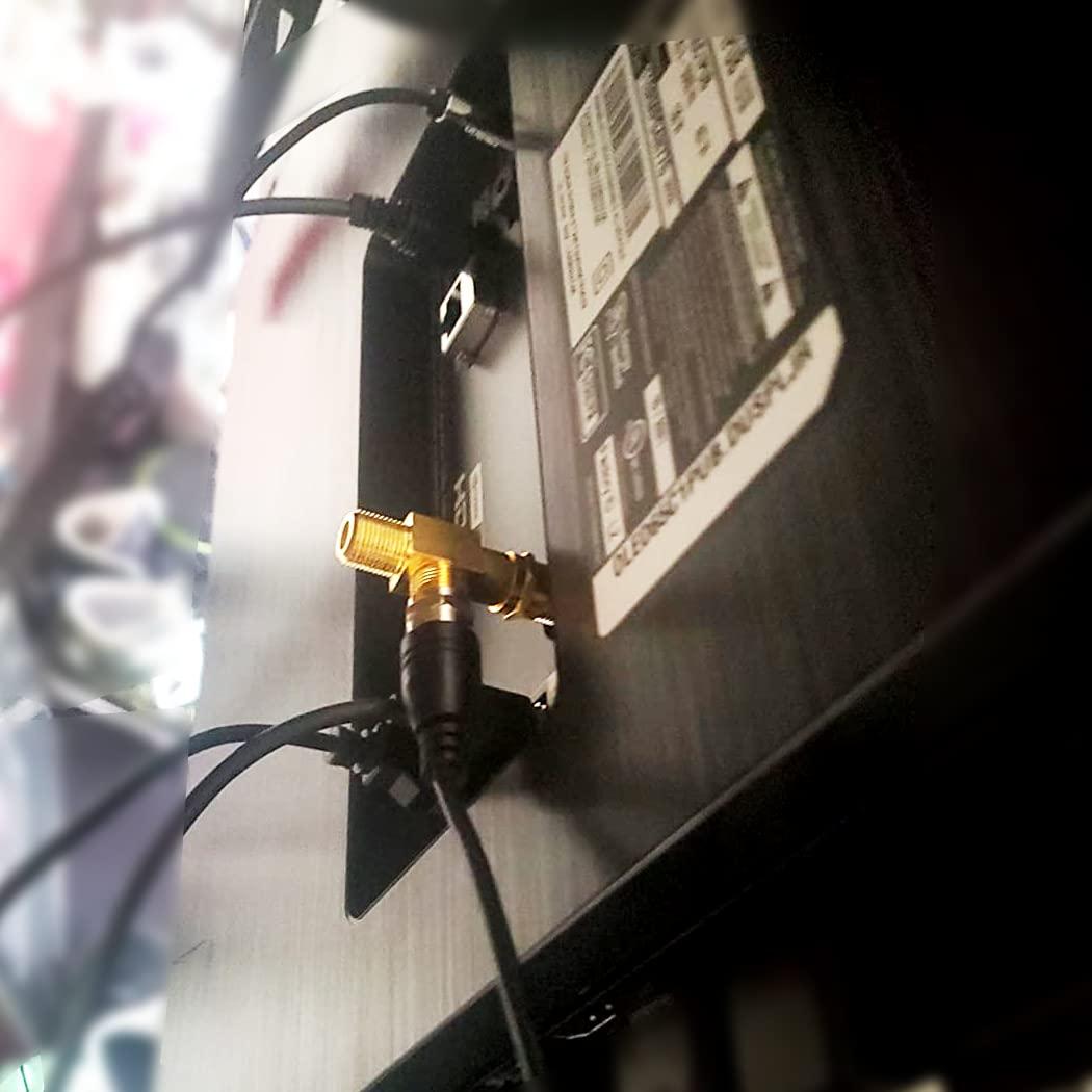 CKANDAY 10 Pack RG6 Coax Coaxial Cable Extender and F Type RG6 Female to 2 Female 3 Way Coax Cable T Splitter Adapter, Coaxial Cable Connector T shape and Female to Female for TV Video VCR Antenna Satellite