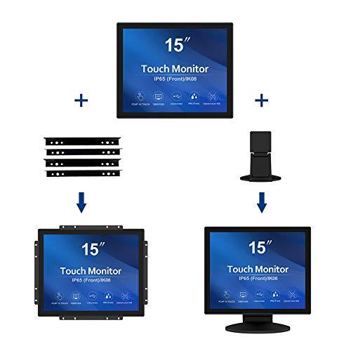 GreenTouch GreenTouch 15 Inch Open-Frame Touchscreen LCD Monitor - Capacitive PCAP -1024x768-5:4-Black