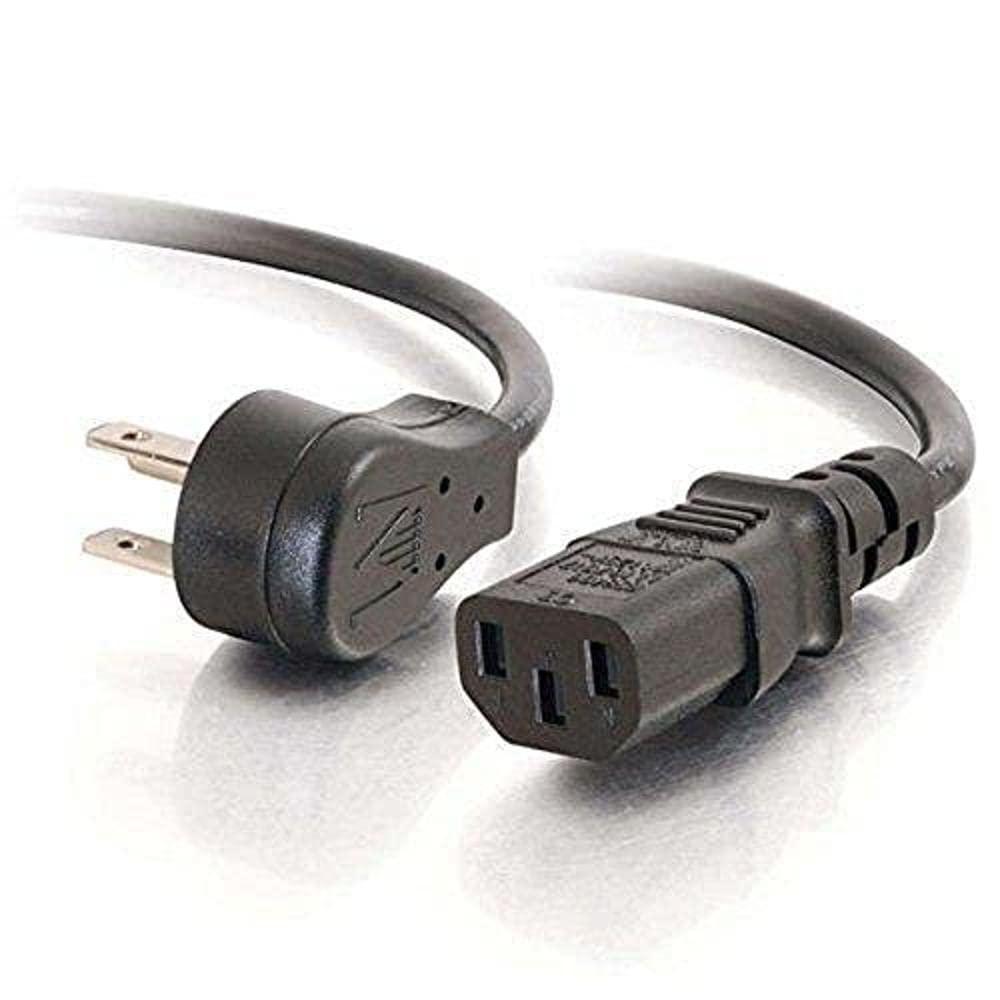 C2G C2G Legrand 18 AWG Computer Power Cord, Black Universal Power Cord, 3 Foot Computer Extension Cord with Flat Plug Power Cord, 1 Count, C2G 27901