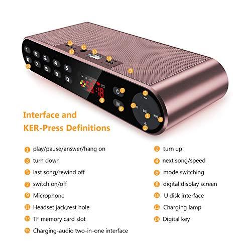 Antimi Antimi Bluetooth Speaker,FM Radio Player,MP3 Player Stereo Portable Wireless Speaker Drivers with HD Sound, Built-in Microphone, High Definition Audio and Enhanced Bass(Black) (Pink)