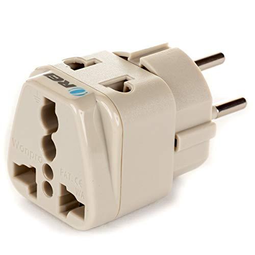 OREI OREI USA to Israel, Gaza, Palestine & More (Type H) Travel Adapter Plug - 2 in 1 - CE Certified - RoHS Compliant - 4 Pack - White Color (DB-14-4PK)