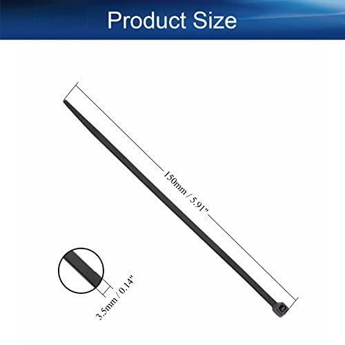 Heyiarbeit Heyiarbeit 6 Inch Zip ties White Plastic Cable Tie Nylon Cable Wire Ties Self-Locking Tie Wraps 100Pcs