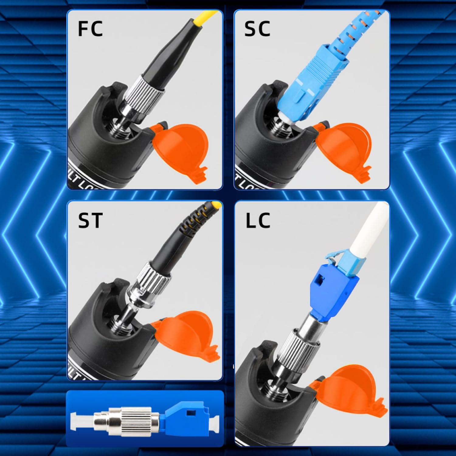 Duogalia Duogalia Visual Fault Locator, 10KM VFL Fiber Optic Tester for Fiber Network Cable Test, Suitable for FC SC ST 2.5mm Universal Optical Fiber Connector