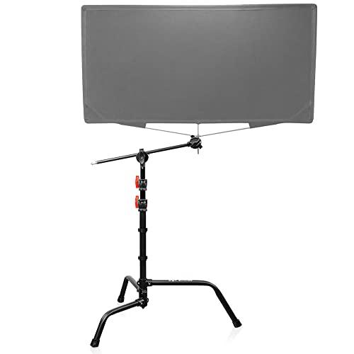 Shape Shape 65" 3-Section Aluminum C-Stand with 20" Arm and Grip Head, Black