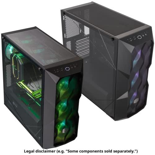 Cooler Master Cooler Master MasterBox TD500 Mesh Airflow ATX Mid-Tower with Polygonal Mesh Front Panel, Crystalline Tempered Glass, E-ATX up to 10.5", Three 120mm ARGB Lighting Fans