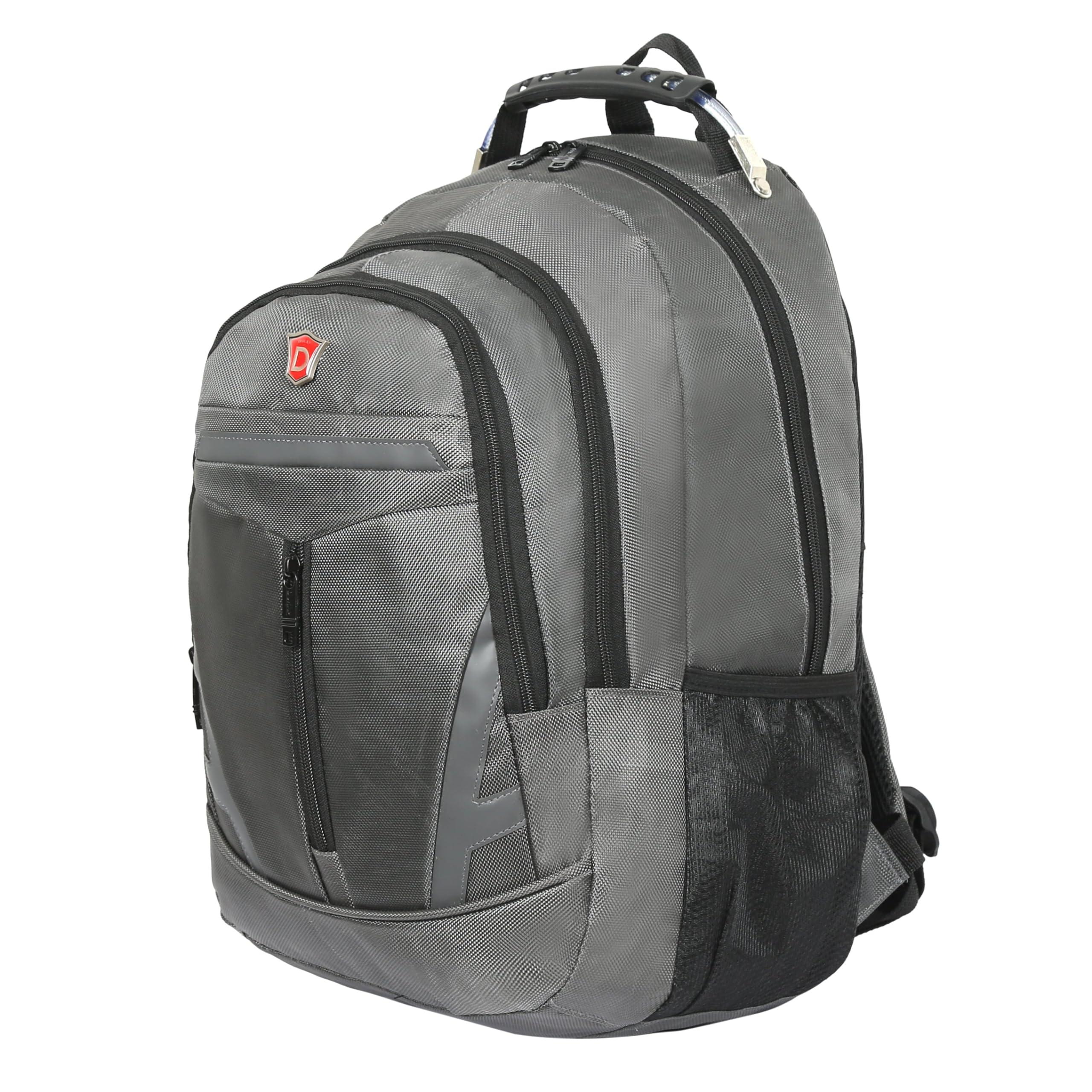 DUKAP DUKAP EMINENT 15.6 Inch Executive Laptop Backpack with Durable and Lightweight Fabrics, Travel Bag with Anti Theft Pockets and Padded, Grey