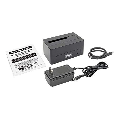 Tripp Lite Tripp Lite USB C to SATA III Hard Drive Reader, HDD Dock, SATA Reader/SSD Reader, USB C & Thunderbolt 3, 10 Gbps, Black, 3 Year Warranty (U439-001-CG2)