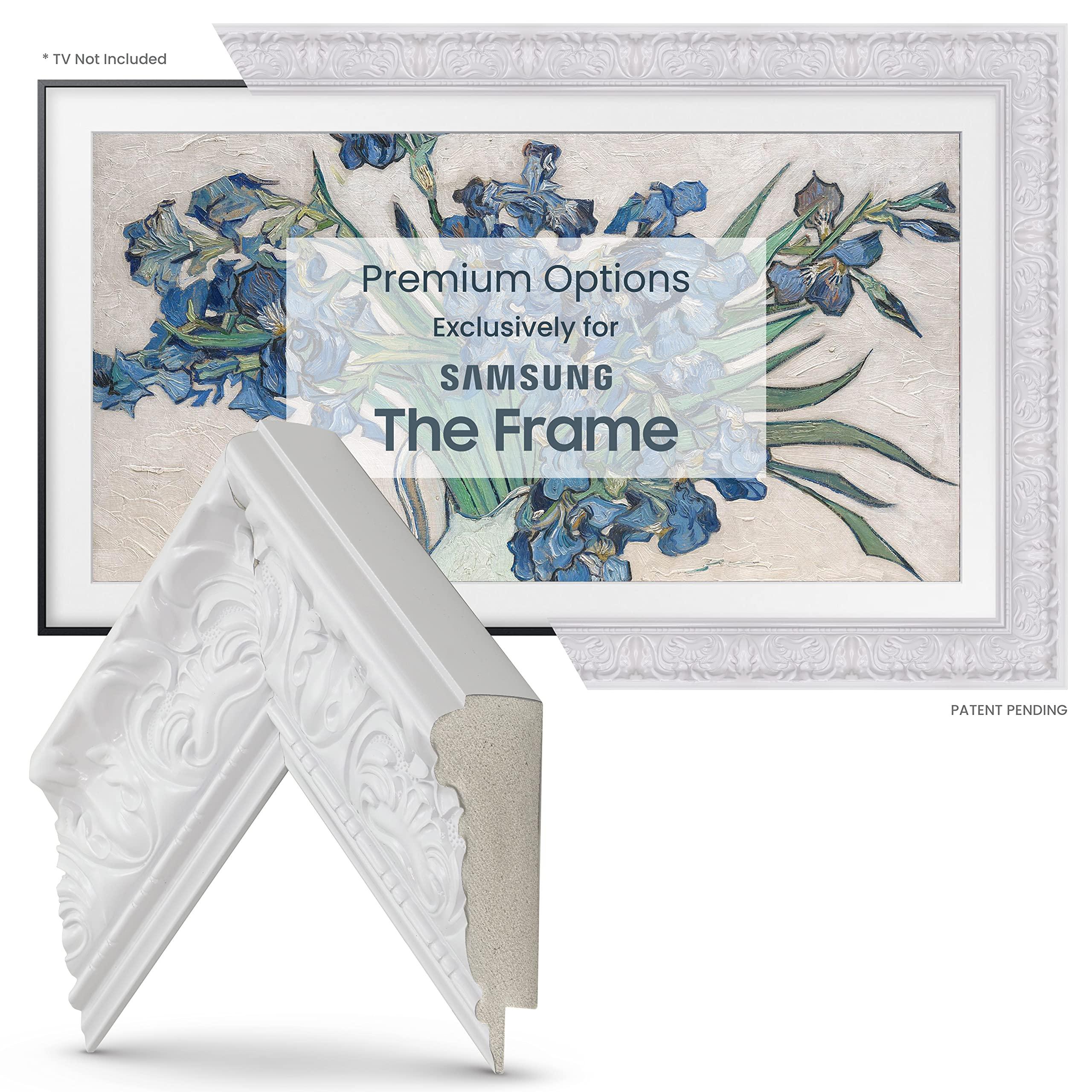 Frame My TV Frame My TV Deco TV Frames -Tuscan Gloss White Compatible ONLY with Samsung The Frame TV and Pro (Fits 2021-2025 Frame TV, 75")