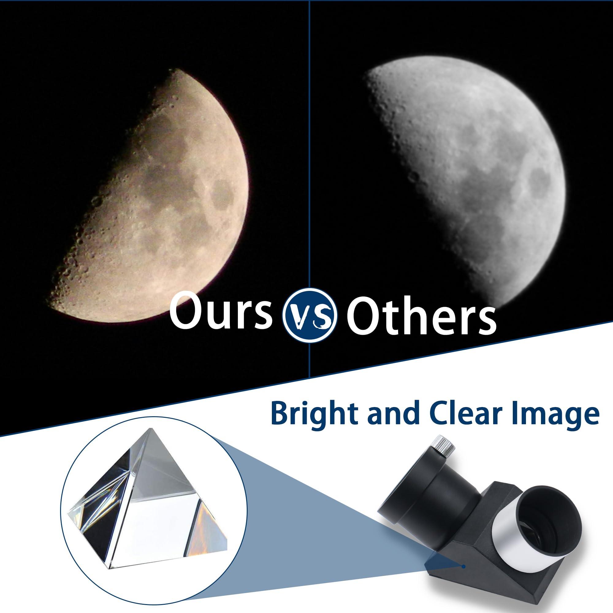 Astromania Astromania 1.25" 25mm Plossl Telescope Eyepiece - Bundle with - 1.25" 90-Degree Erecting Prism