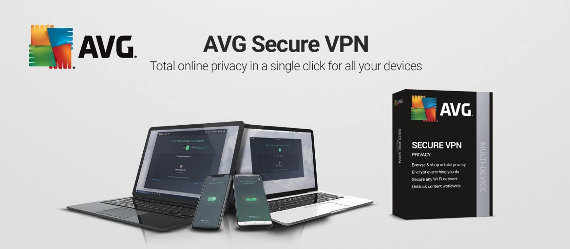 AVG AVG Secure VPN 1-Year / 10-Devices (Windows/Mac OS/Android/iOS)