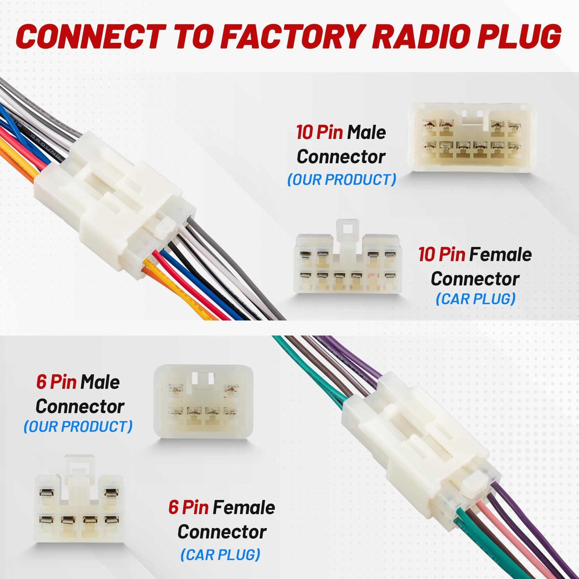RED WOLF RED WOLF Car Radio ISO Wiring Harness Compatible with Toyota 2005-2020 Tacoma, 1996-2009 RAV4, 2004-2018 Tundra, Subaru 2014-2019 WRX Forester Non JBL System Aftermarket Stereo ISO Wire Cable Plug