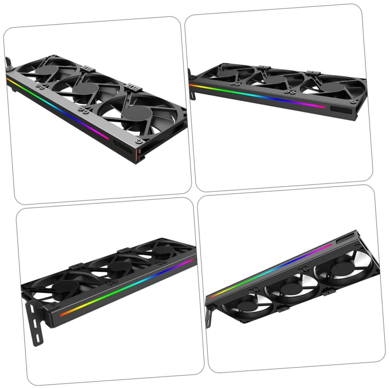Uonlytech Uonlytech Graphics Card Cooler Small Cooling Fan Video Cooling Fan Case Fan Video Card Cooler Computer Case Part Cooler for Graphic Fans That Blow Cold Cooler Black Abs