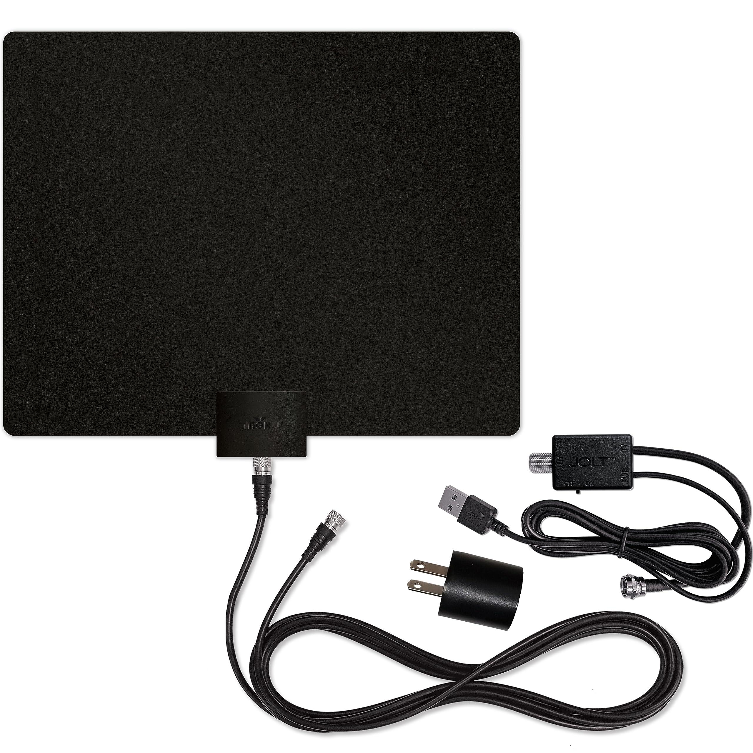 Mohu Mohu Leaf 50 Original Paper-Thin Indoor TV Antenna, UHF VHF, 60-Mile Range, Multi-Directional, 4K 8K UHD NEXTGEN TV - w/ 12 ft. Cable, Jolt Switch
