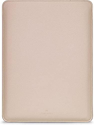 Comfyable Comfyable Laptop Sleeve 13 Inch Precisely Compatible with MacBook Air M4 2025-2018 & MacBook Pro M2 2022 M1 2020-2016, Faux Leather Cover Case, Sand