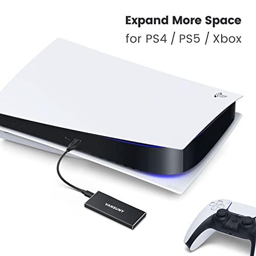 Vansuny Vansuny 1TB Portable External SSD, USB 3.1 Gen2 540MB/s High-Speed Data Transfer, Metal USB C Mini Portable External Solid State Drive for PC, Laptop, Phones and More
