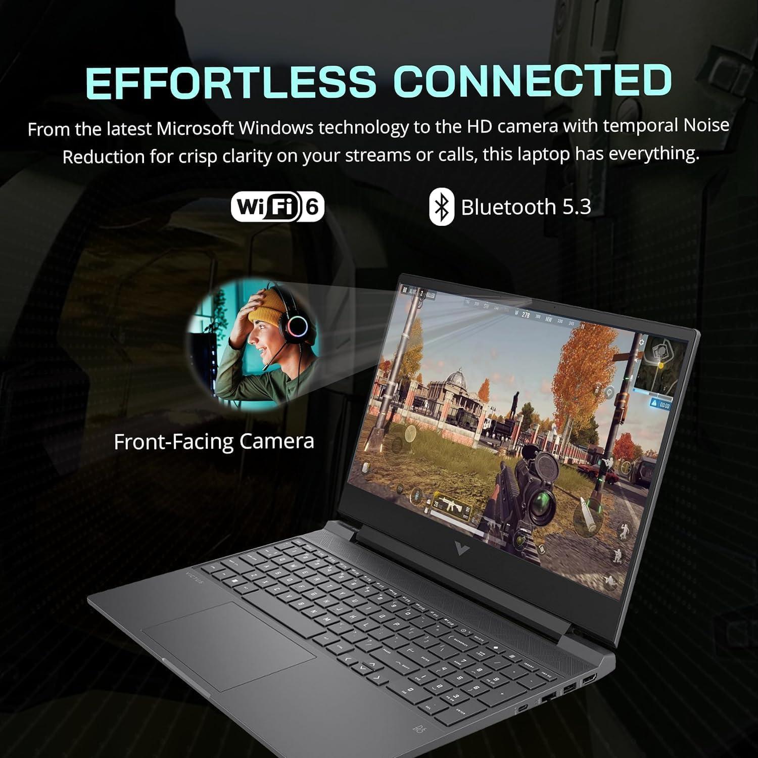 HP HP 2024 Newest Victus Gaming Laptop, 15.6" FHD IPS 144Hz Display, AMD Ryzen 5 7535HS Processor, 64GB DDR5 RAM, 1TB SSD, NVIDIA GeForce RTX 2050, Backlit Keyboard, WiFi 6, Windows 11 Home, with Mouse