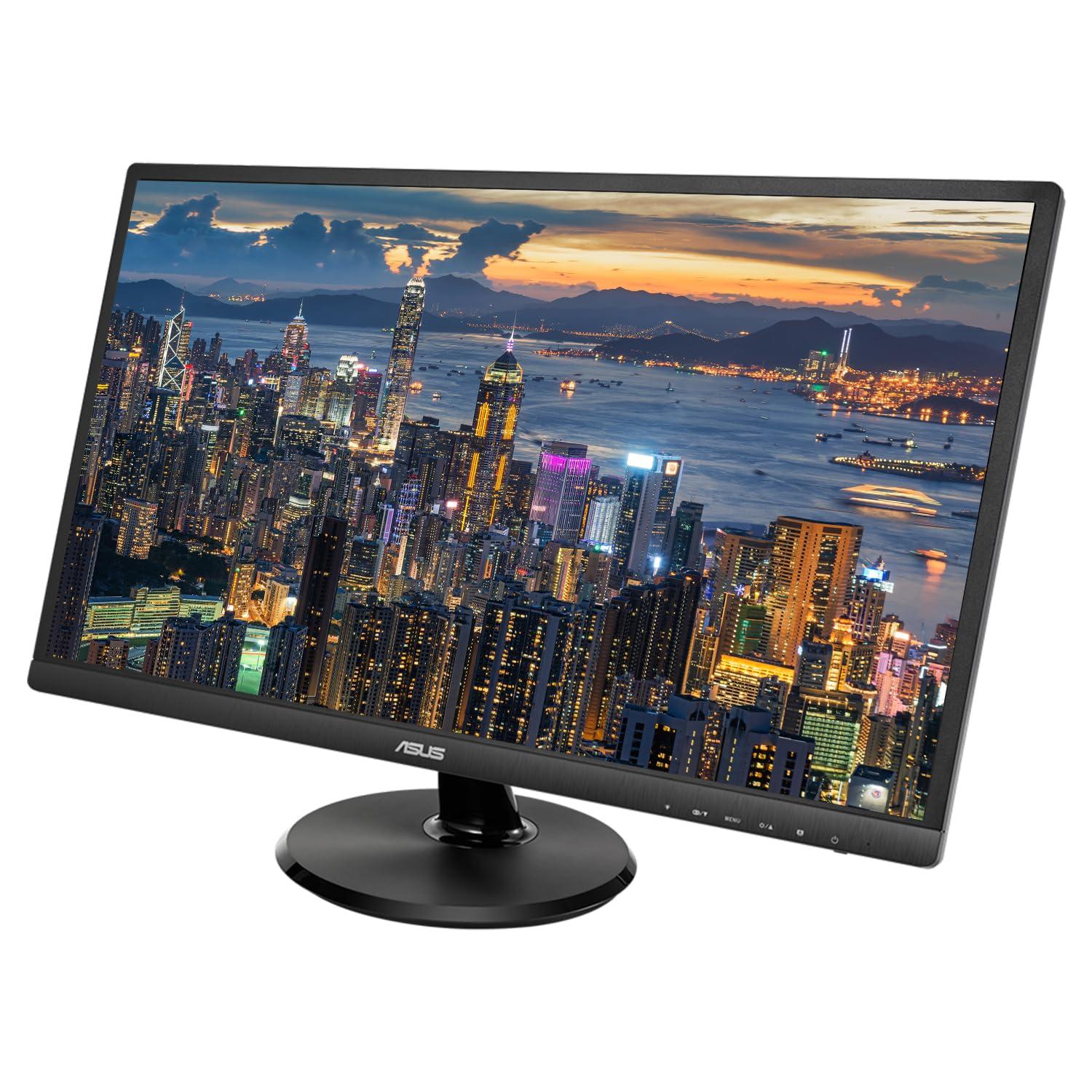 ASUS ASUS VA27EHE 27-inch 1080P 75 Hz Full HD LED Backlit LCD Monitor, 2-Pack Bundle with VGA, HDMI, Eye Care, Ultra-Low Blue Light, Black