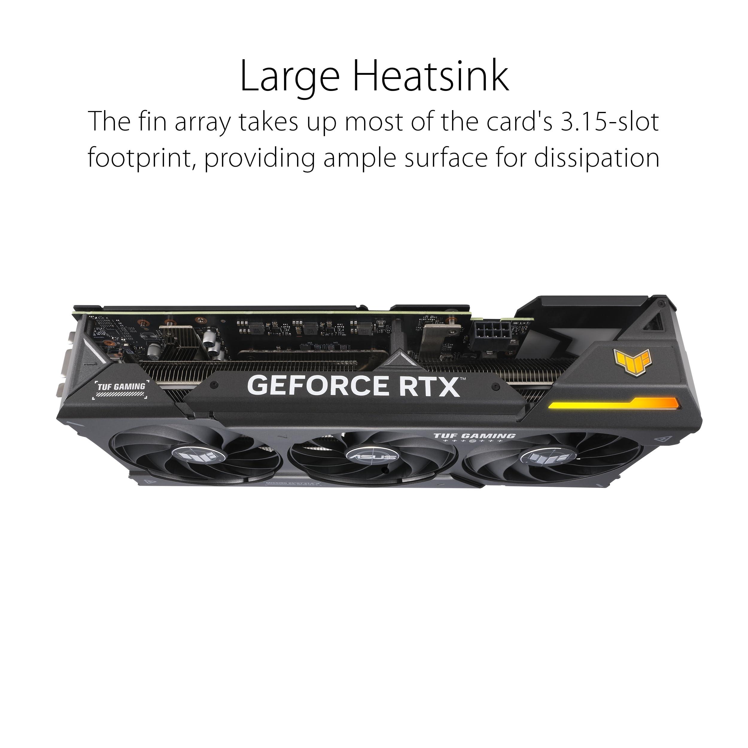 ASUS ASUS TUF Gaming NVIDIA GeForce RTX 4070 OC Edition Gaming Graphics Card (PCIe 4.0, 12GB GDDR6X, HDMI 2.1, DisplayPort 1.4a)