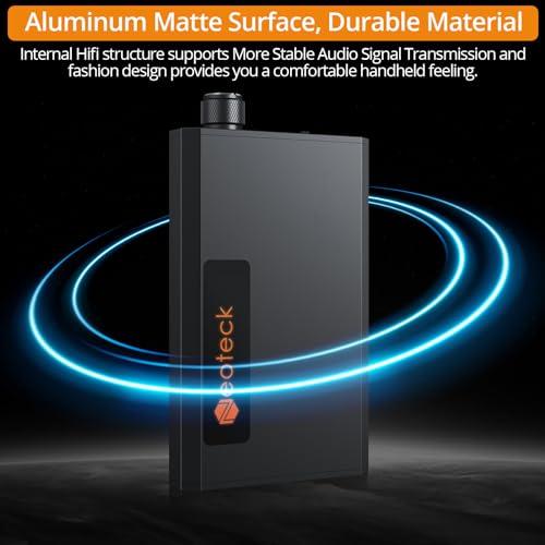 Neoteck Neoteck Portable 3.5mm Headphone Amplifier with Bluetooth 5.0 Receiver, Two-Stage Gain Switch, 16-300 Ohm HiFi Earphone Amp, Aluminum Matte Surface