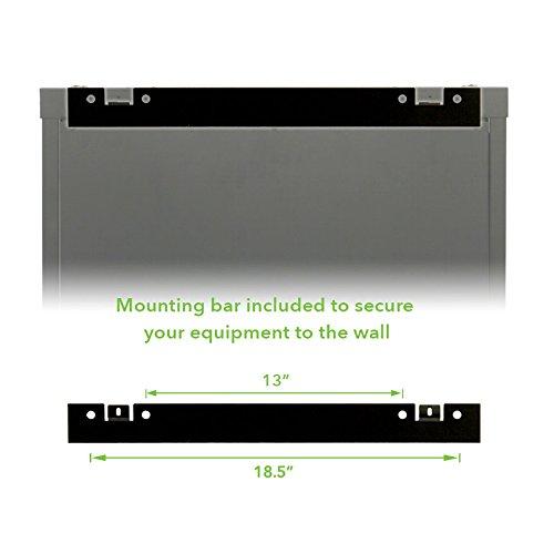 NavePoint NavePoint 9U Wall Mount Network Server 19 Inch Cabinet Rack Enclosure Glass Door Lock W/Shelves