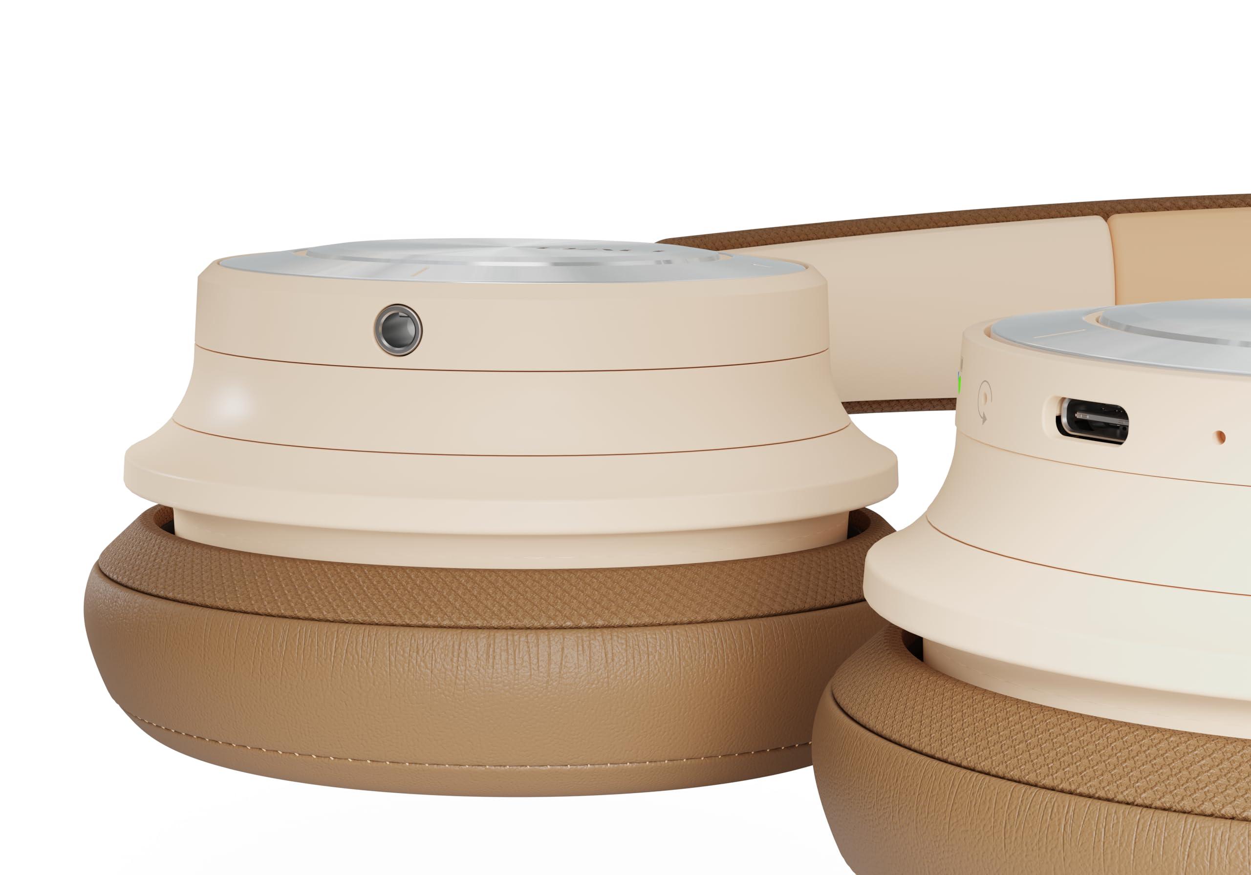 DALI DALI IO-8 Over-The-Ear Wireless/Wired Hi-Fi Headphones with ANC, Bluetooth AptX & Patented SMC Driver Technology, 35 Hours Battery Life (Caramel White)