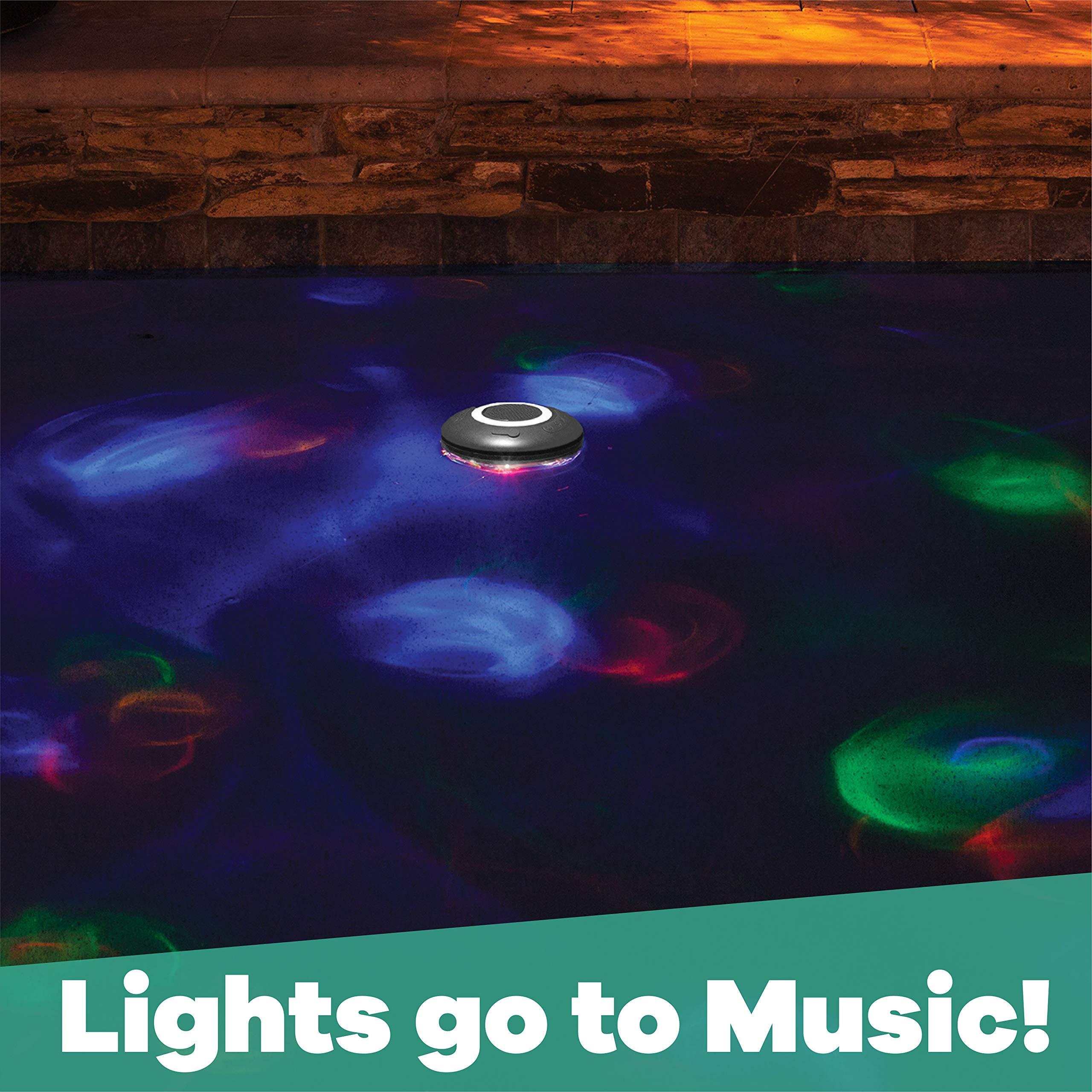 GAME GAME 4312 NEW Underwater Show Bluetooth Wireless Pool Speaker (Waterproof) with Disco Lights, White