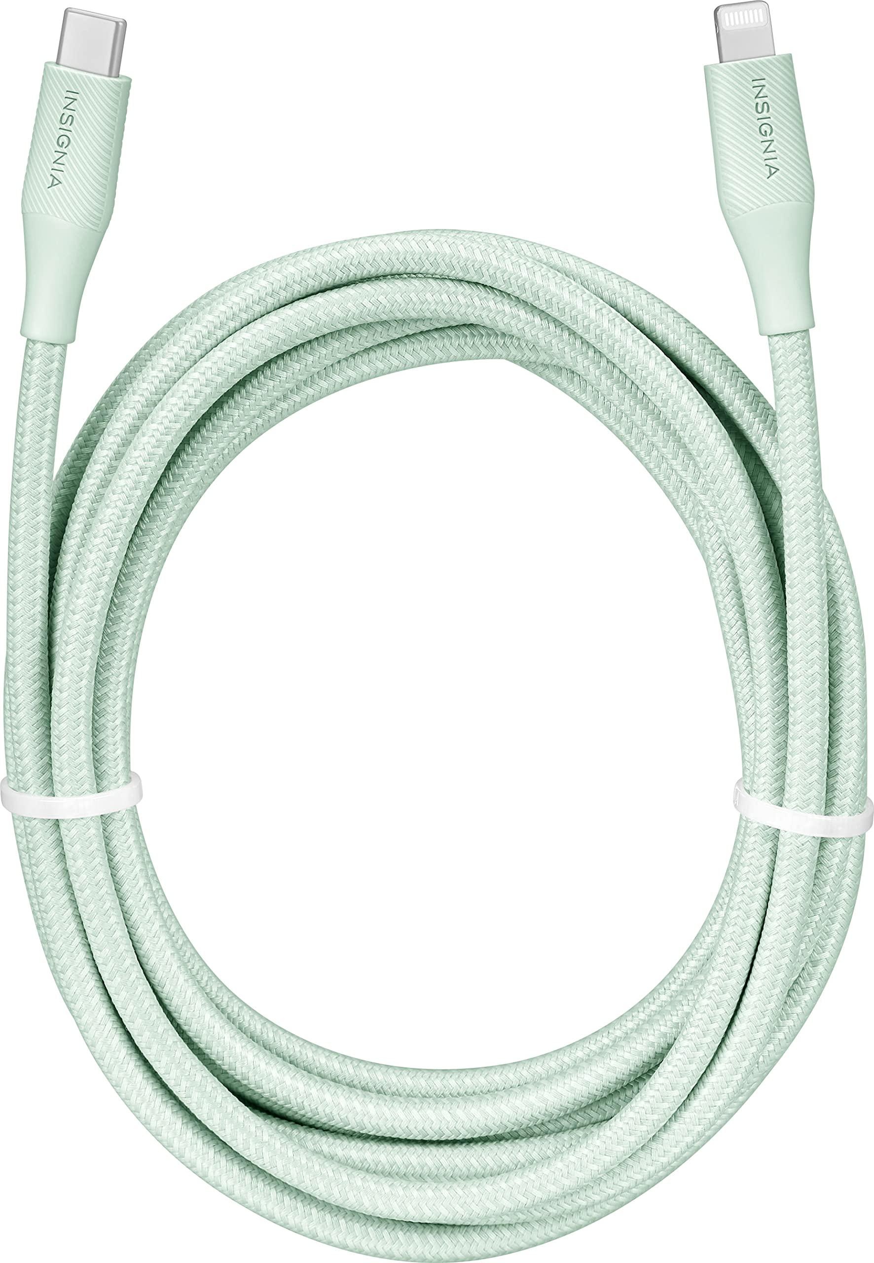 INSIGNIA Insignia - 10' Lightning to USB-C Charge-and-Sync Cable - Green