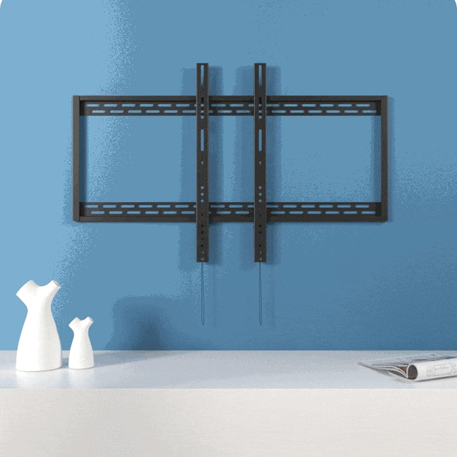 QTBH QTBH TV Mounts Universal TV Stand Heavy Duty Wall-Mounted TV Bracket Low Profile Fixed Wall TV Bracket 60"-100" Large Screen TV Holder, Max VESA 900x600mm Holds Up to 220lbs TV Stand TV Wall Mount