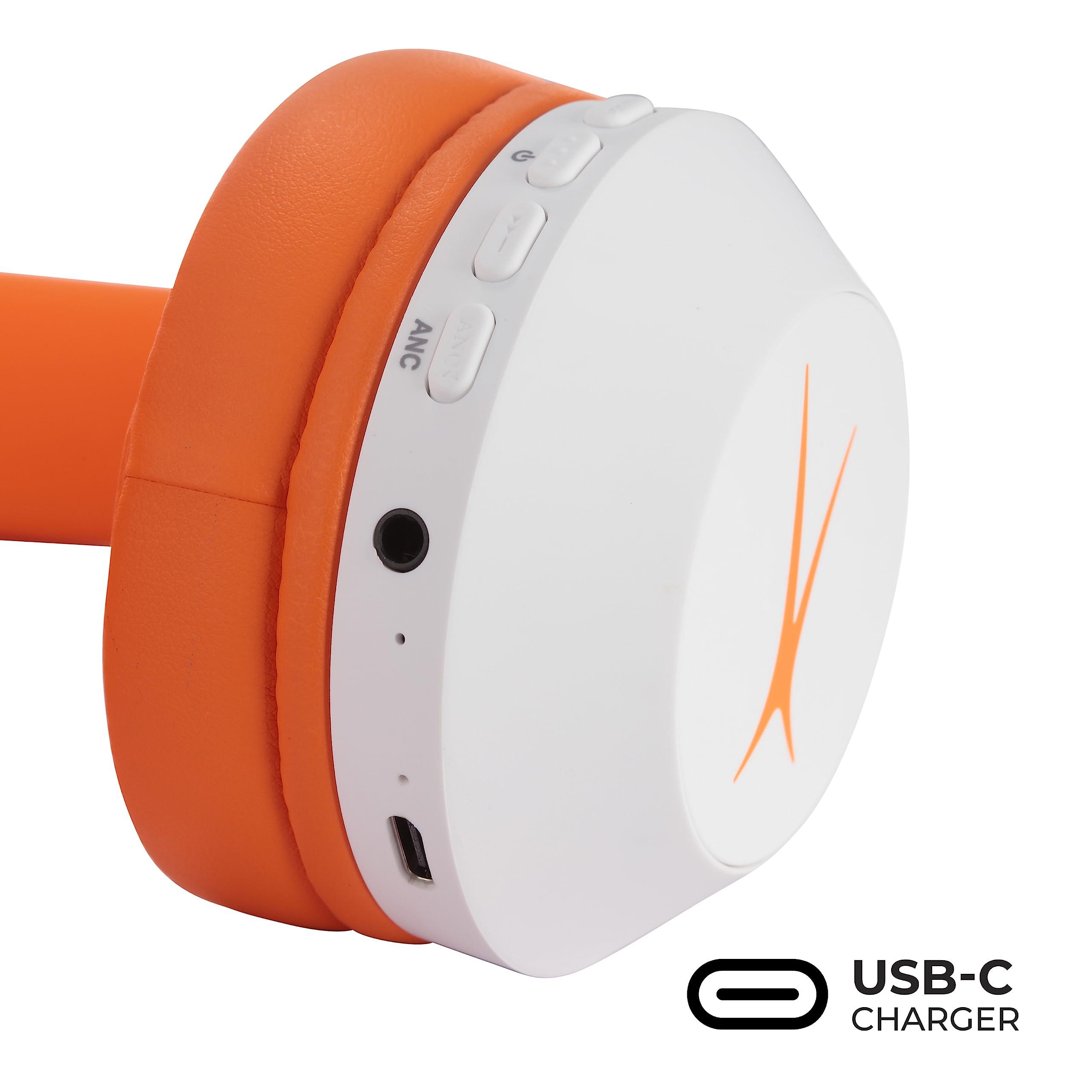 Altec Lansing Altec Lansing Kid Safe Noise Cancelling Wireless Headphones 15H Battery, 85dB Volume Limit, Foldable Design Powerful Sound, Active Noise Cancellation Perfect for Kids Ages 7+