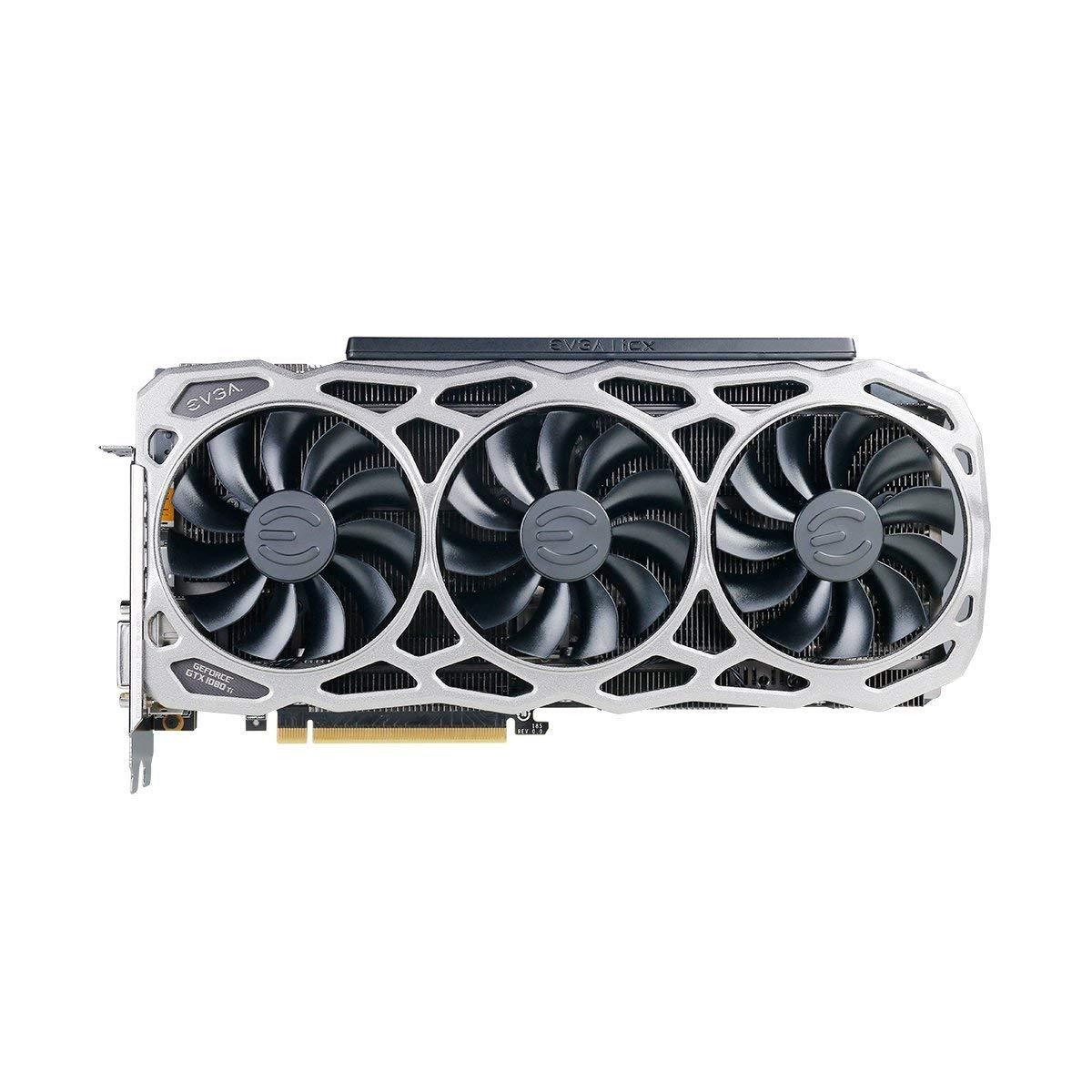 EVGA EVGA GeForce GTX 1080 Ti FTW3 Gaming, 11GB GDDR5X, iCX Technology - 9 Thermal Sensors & RGB LED G/P/M, 3X Async Fan Control, Optimized Airflow Design Graphics Card 11G-P4-6696-KR (Renewed)