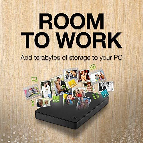 Seagate Seagate Portable 1TB External Hard Drive HDD USB 3.0 for PC Laptop and Mac (STGX1000400) & Amazon Basics External Hard Drive Portable Carrying Case