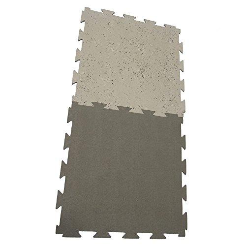 Rubber-Cal Rubber-Cal Terra-Flex Interlocking Flooring Rubber Tiles (5-Pack), Dark Gray, 1/4 x 24 x 24-Inch