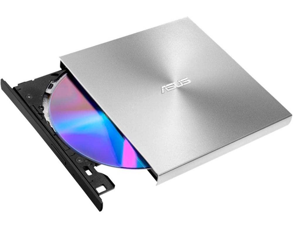 ASUS ASUS ZenDrive Silver 13mm External 8X DVD/ Burner Drive +/-RW with M-Disc Support, Compatible with both Mac & Windows and Nero BackItUp for Android devices (USB 2.0 & Type-C cables included)