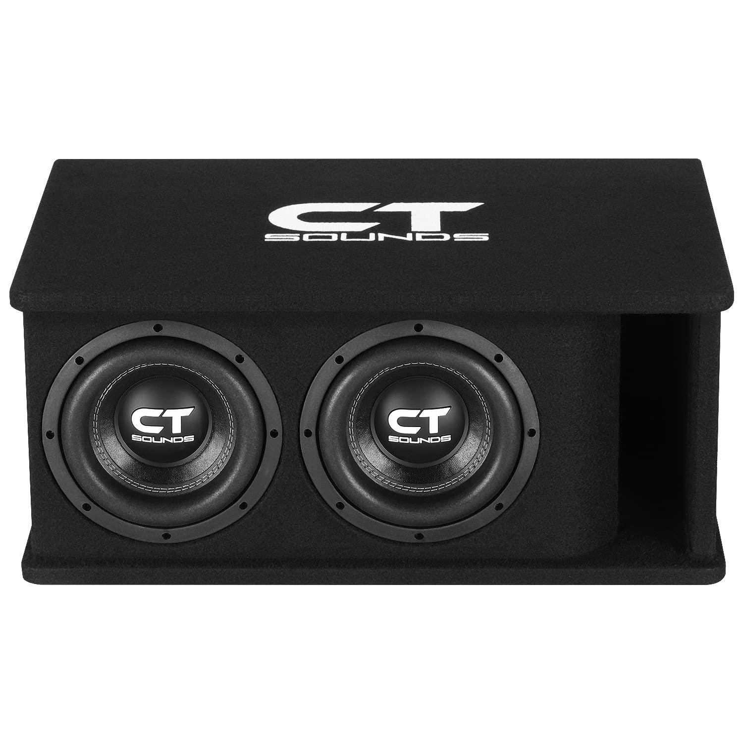 CT Sounds CT Sounds Dual 8 1600W Loaded Tropo Series Ported Car Subwoofer Box - TROPO-2X8D4