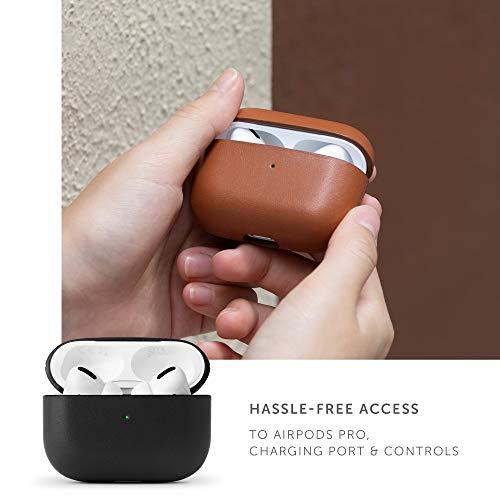 Native Union Native Union Leather Case for AirPods Pro Handcrafted Fully-Wrapped Genuine Italian Leather case Support Wireless Chargers Compatible with AirPods Pro, Airpods Pro 2 (Black)