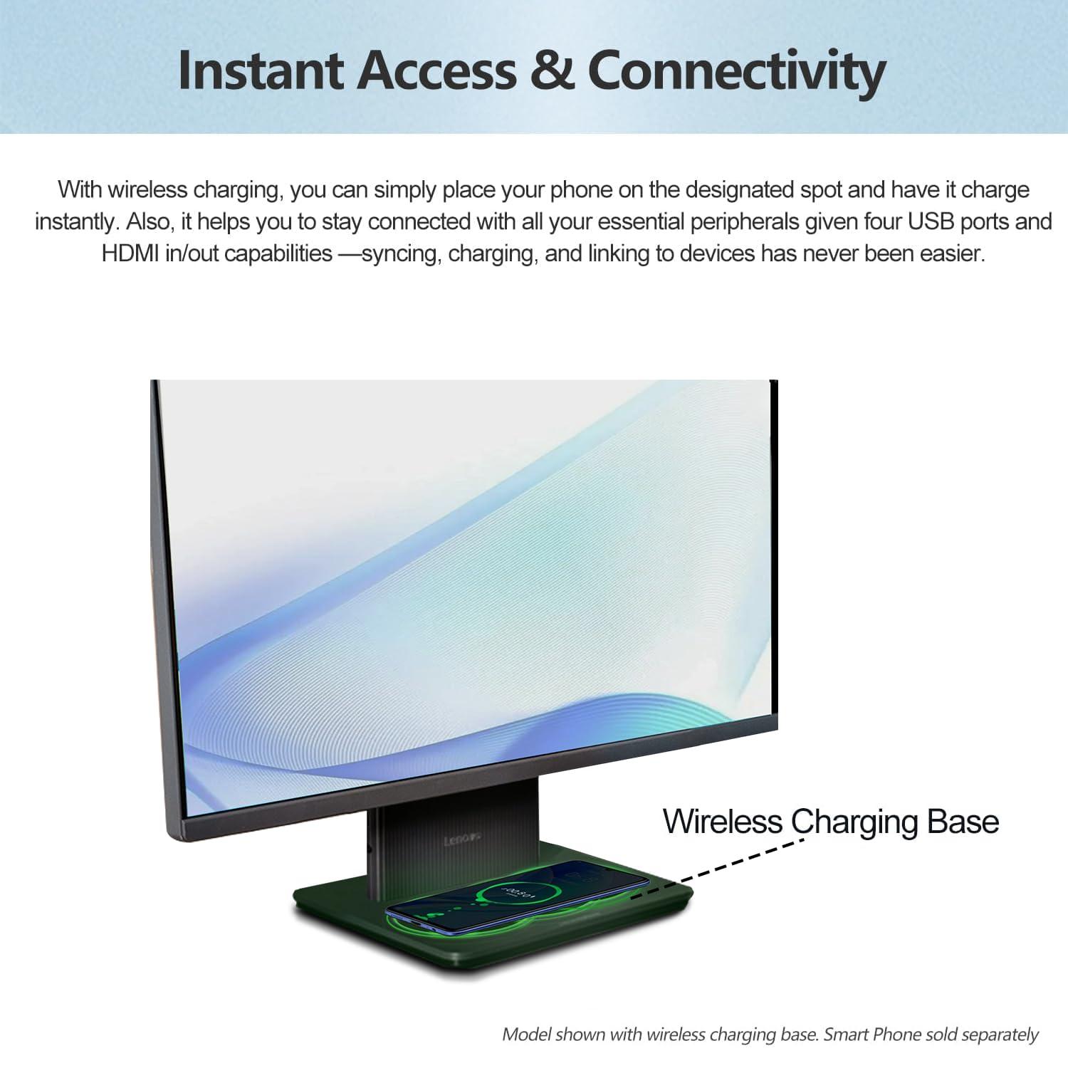 Lenovo Lenovo 2024 IdeaCentre I All-in-One, 27\" FHD Touchscreen 100Hz, Intel Core i5-13420H, 16GB DDR5 RAM, 512GB SSD, Wireless Charging Base, Wireless KB & Mouse, Wi-Fi 6, Windows 11 Home, Grey