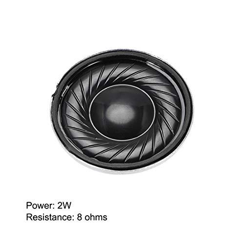 uxcell uxcell 2Pcs Round Internal Magnet Speaker Loudspeaker 8 Ohm 2W 23mm Dia Steel Shell