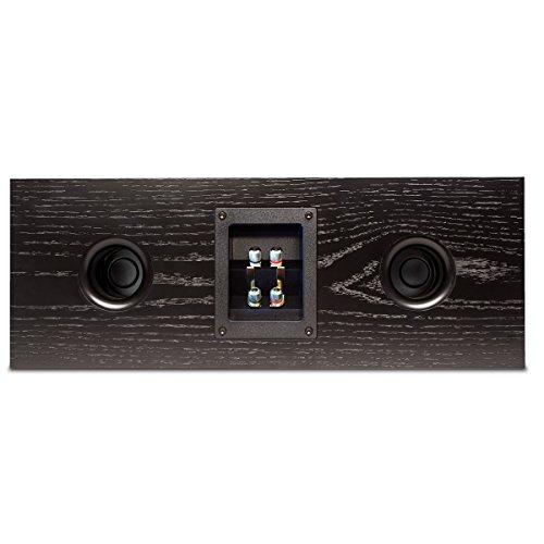 KLH KLH Story 2-Way Bass Reflex Center Channel Speaker, Black Oak