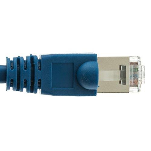 CableWholesale CableWholesale 100 Foot Blue Cat6a Ethernet Patch Cable, Snagless/Boot with RJ45 Connector, 500 MHz, 26 AWG, STP(Shielded Twisted Pair) Stranded Copper, Internet Patch Cable