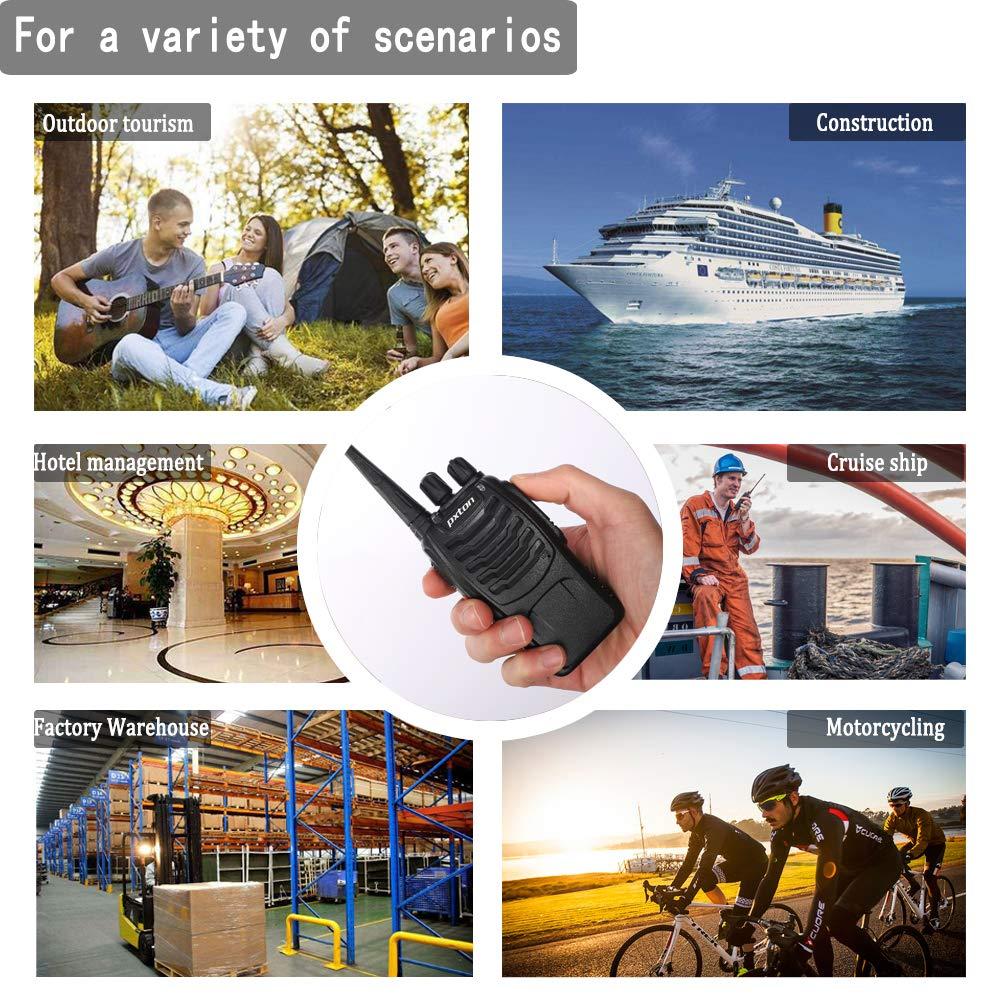 pxton pxton walkie talkies for Adults Long Range with Upgraded Earpiece,radios walkie talkies Rechargeable Portable Two Way Radios with 6 Way Multi Gang Charger and Li-ion Battery12 Pack