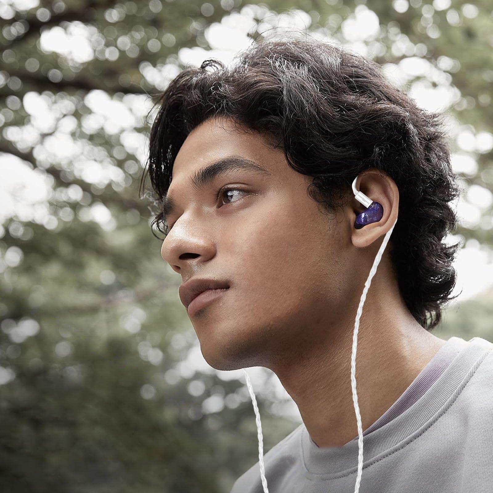 Zosvoses SE215 Cable with Mic Compatible with Shure SE215 SE315 SE425 SE535 SE846 UE900 Earphone, MMCX Cable 3.5mm, 4ft