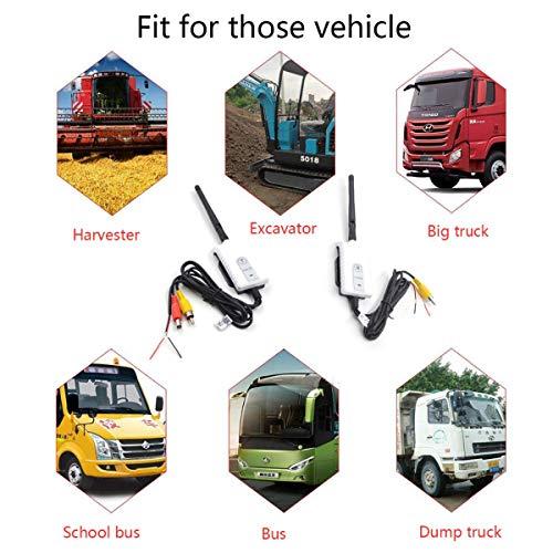 Eaglerich Eaglerich 2.4G Wireless AV Cable Transmitter and Receiver for Bus Car Video Monitor Truck Reversing Rear View Backup Camera 200m Range