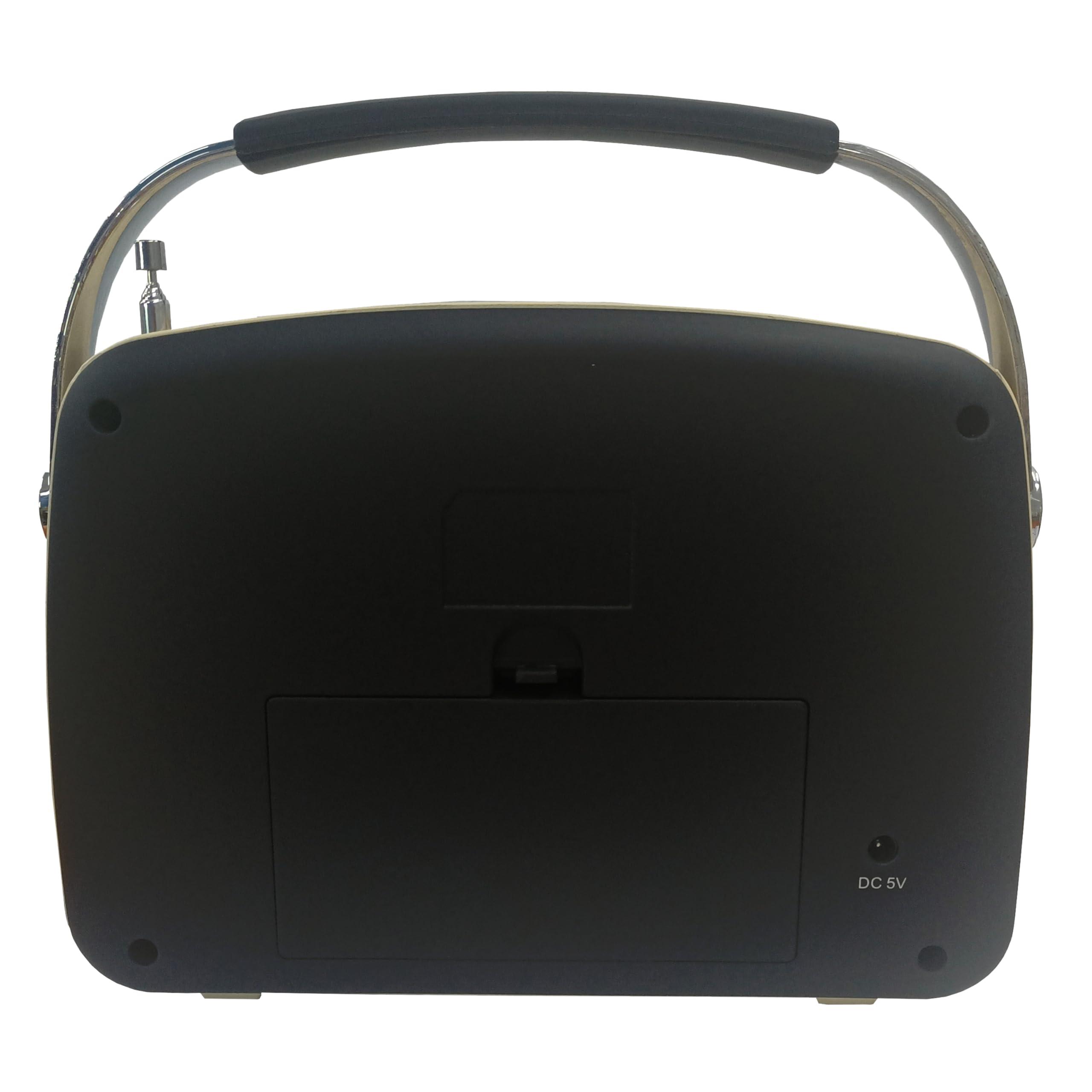 Supersonic Supersonic SC-1201BT Retro Portable Bluetooth Speaker with Vintage Vibes, AM/FM Radio, USB/SD Card/AUX Inputs, in a Cute Old Fashion Style for Kitchen Desk Bedroom Decor Aesthetic Gift for Friend