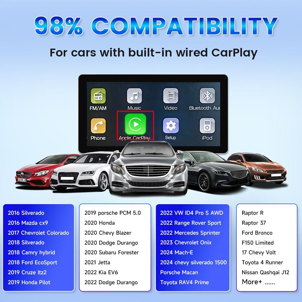 Carlinkit CarlinKit CarPlay Box Streaming Device for Car YouTube, TikTok, Netflix CarPlay Adapter | Convert Wired to Wireless CarPlay & Android Auto | Android 13.0, 8-Core, 8GB+128GB, SM6225, Blue
