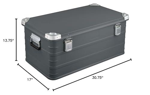 Eylar Eylar Crossover Aluminum Overland Storage, Trunk, Metal Cargo Case, Storage Box (95L Large, Gray)