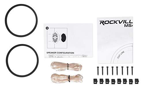 Rockville ROCKVILLE Pair MS40B Black 4" 200 Watt Marine Boat Speakers Compact and Powerful