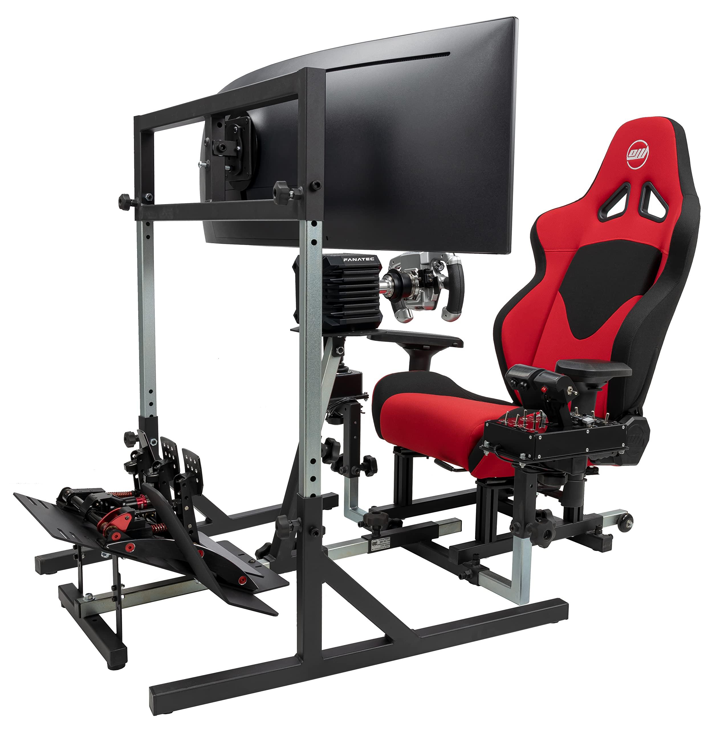 simfab SimFab Monitor Mount Floor Stand for Racing and Flight Simulators | for Monitors up to 100x100mm VESA, 24, 27, 32, 34, 37, 49 Ultra Wide