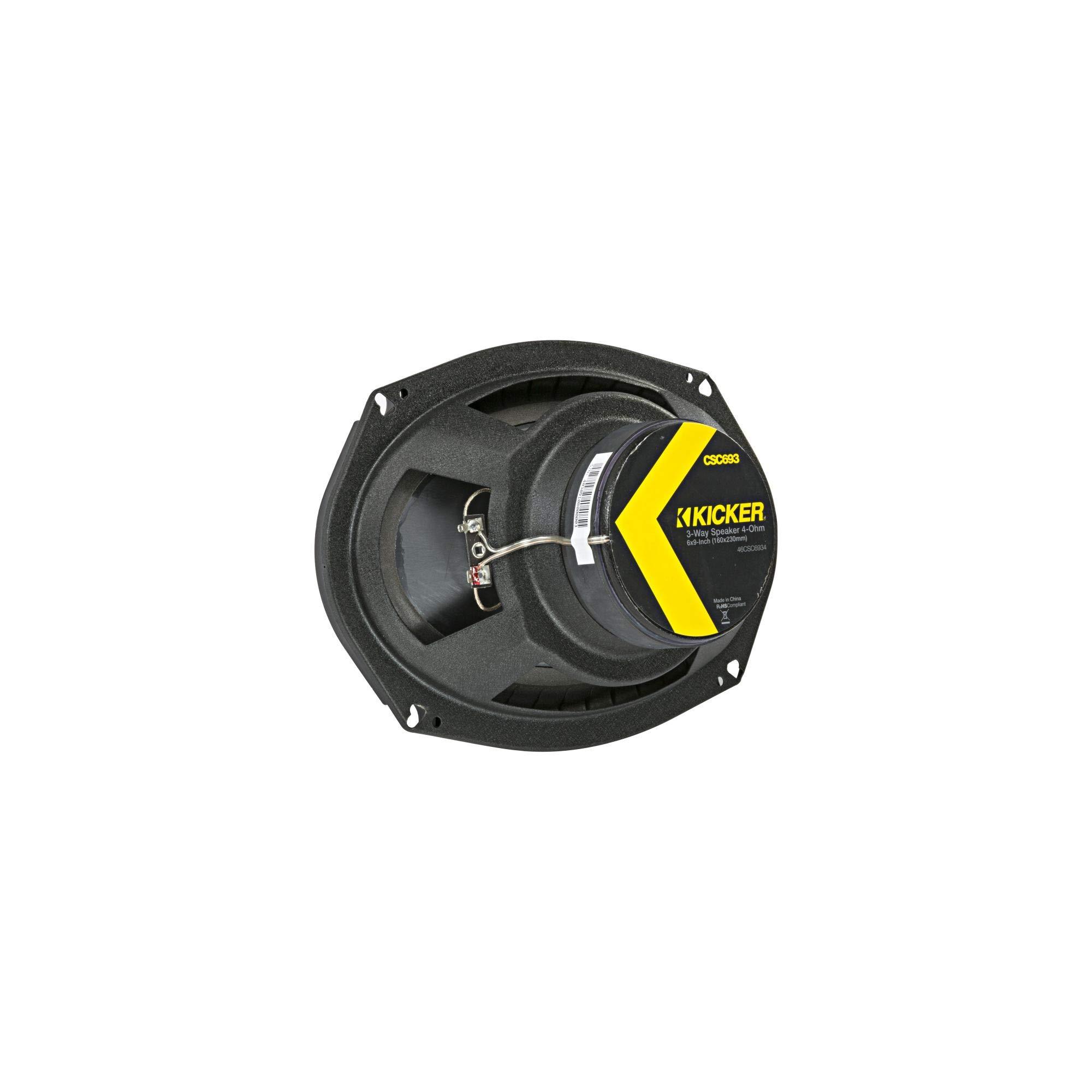 KICKER Kicker 46CSC6934 CS-Series CSC693 6x9-Inch (160x230mm) 3-Way Speakers w/ 46CSC654 6.5" Coaxial Bundle