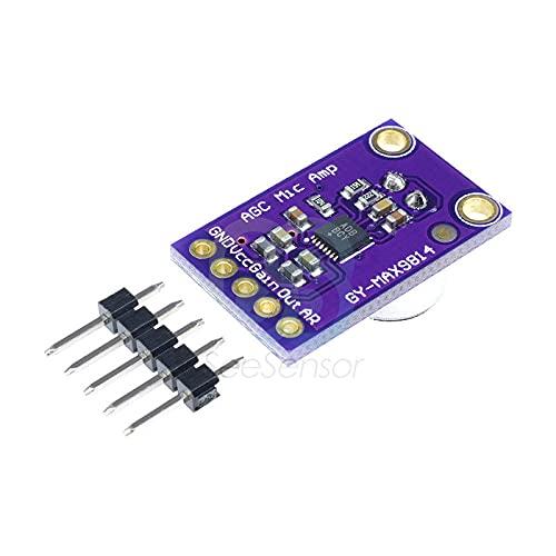 ElectronicMaker MAX9814 Microphone AGC Amplifier Board Module Auto Gain Control for Arduino Programmable Attack and Release Ratio Low THD