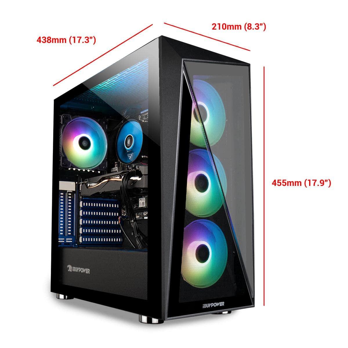 iBUYPOWER iBUYPOWER Pro Gaming PC Computer Desktop - SlateMR 1004 (Intel Core i3-10105F 3.7GHz, Nvidia GeForce GTX 1650 4 GB, 8GB DDR4, 480 GB SSD, RGB Fans, WiFi Ready, Windows 11 Home)
